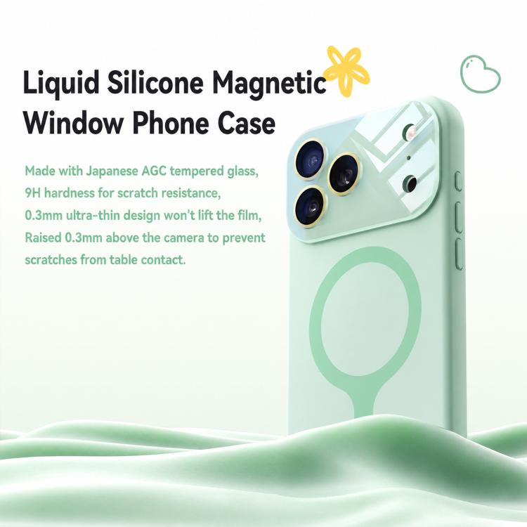 Custodia silicone liquido magnetica con fotocamera integrata per iPhone 17 Pro