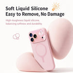 Custodia silicone liquido magnetica con fotocamera integrata per iPhone 17 Pro