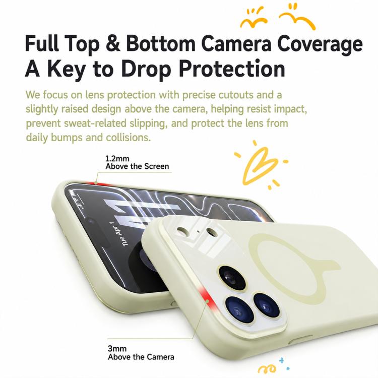 Custodia silicone liquido magnetica con fotocamera integrata per iPhone 17 Pro