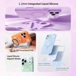 Custodia silicone liquido magnetica con fotocamera integrata per iPhone 17 Pro