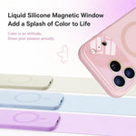 Custodia silicone liquido magnetica con fotocamera integrata per iPhone 17 Pro