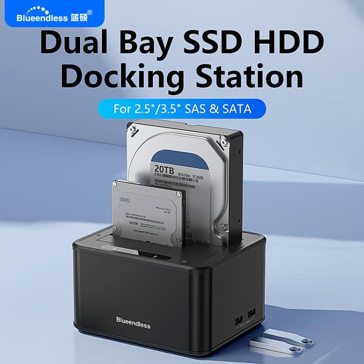 Docking station Blueendless HD07S con doppio alloggiamento per hard disk