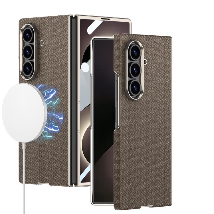 Custodia magnetica in nylon con finitura similpelle per Galaxy Z Fold8 Ultra 5G
