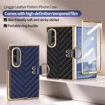 Custodia in pelle con anello metallico per Galaxy Z Fold8 5G e Galaxy Z Fold8