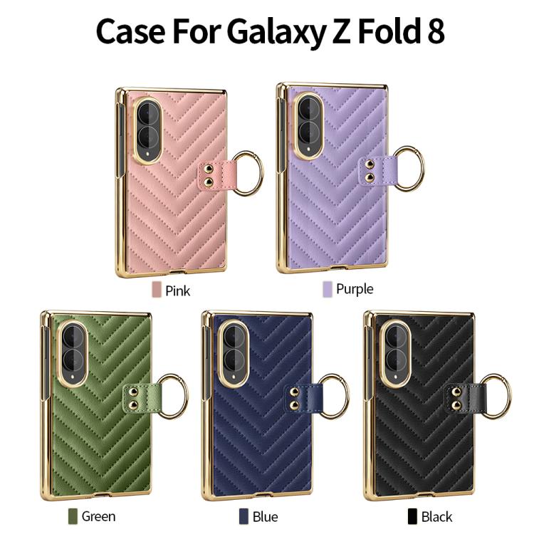 Custodia in pelle con anello metallico per Galaxy Z Fold8 5G e Galaxy Z Fold8