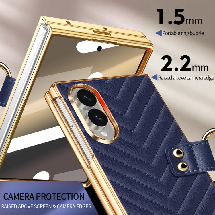 Custodia in pelle con anello metallico per Galaxy Z Fold8 5G e Galaxy Z Fold8