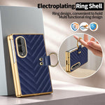 Custodia in pelle con anello metallico per Galaxy Z Fold8 5G e Galaxy Z Fold8