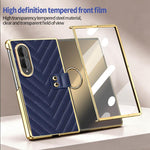 Custodia in pelle con anello metallico per Galaxy Z Fold8 5G e Galaxy Z Fold8