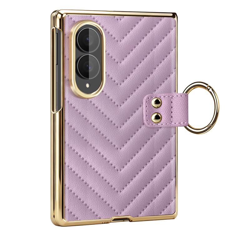 Custodia in pelle con anello metallico per Galaxy Z Fold8 5G e Galaxy Z Fold8
