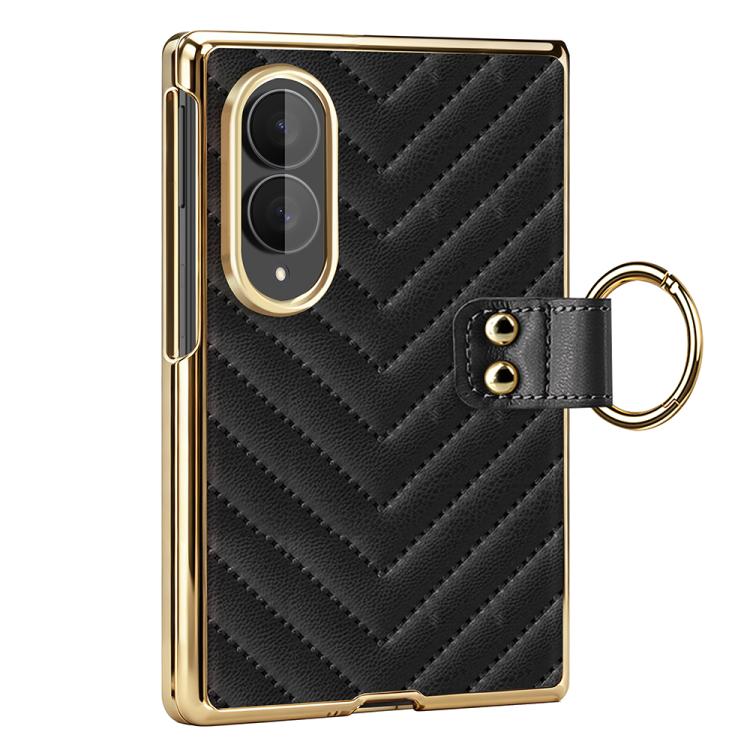 Custodia in pelle con anello metallico per Galaxy Z Fold8 5G e Galaxy Z Fold8