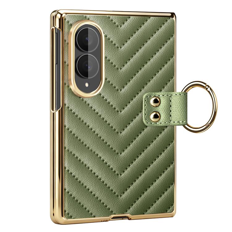 Custodia in pelle con anello metallico per Galaxy Z Fold8 5G e Galaxy Z Fold8
