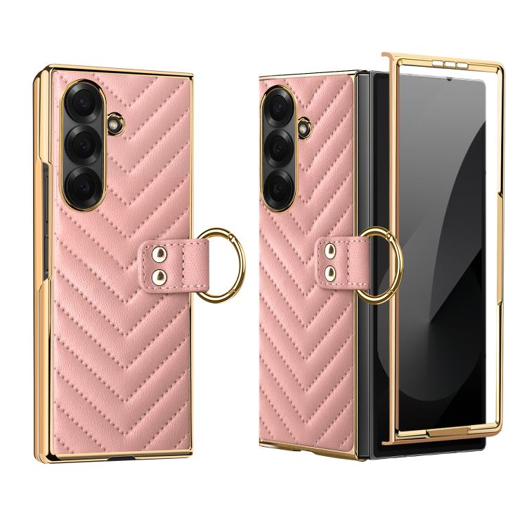 Custodia in pelle con anello metallico per Galaxy Z Fold8 5G e Galaxy Z Fold8