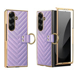 Custodia in pelle con anello metallico per Galaxy Z Fold8 5G e Galaxy Z Fold8