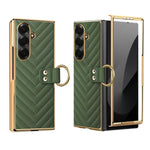 Custodia in pelle con anello metallico per Galaxy Z Fold8 5G e Galaxy Z Fold8