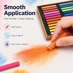 Pastelli per artisti, gessetti pastello per pittura a pastello, scarabocchi, schizzi, colorazione dei capelli, 12 PCS/Pack, 24 PCS/Pack