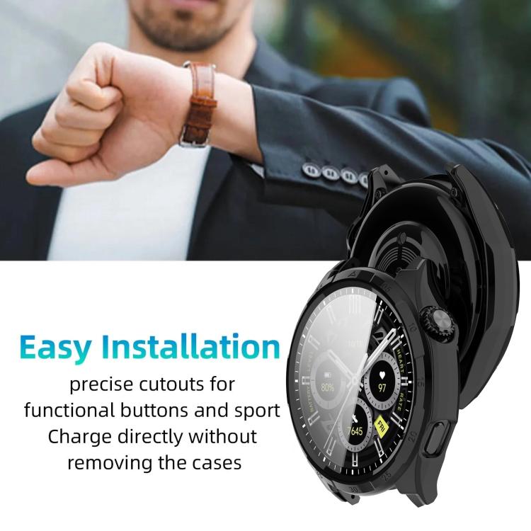 Custodia protettiva per orologio xDfind con pellicola temperata integrata in PC e scala graduata., For Honor Watch 6 Plus / Watch 6