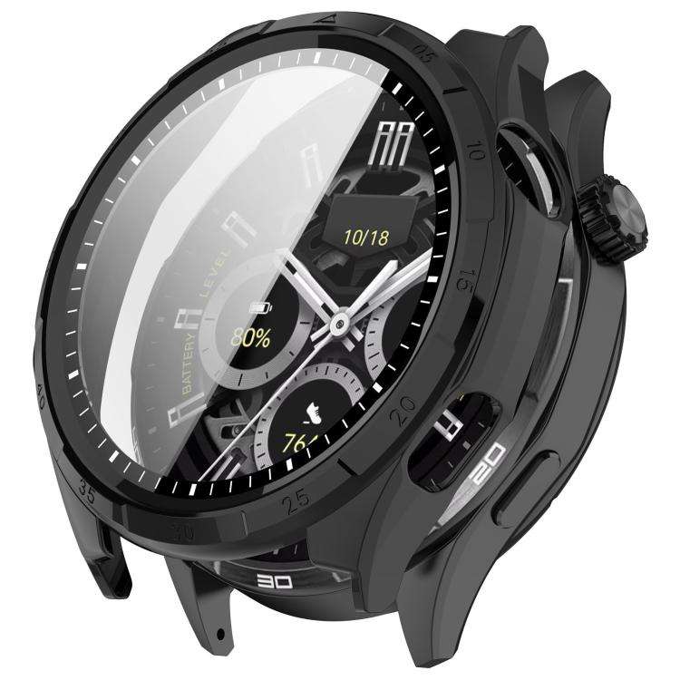 Custodia protettiva per orologio xDfind con pellicola temperata integrata in PC e scala graduata., For Honor Watch 6 Plus / Watch 6