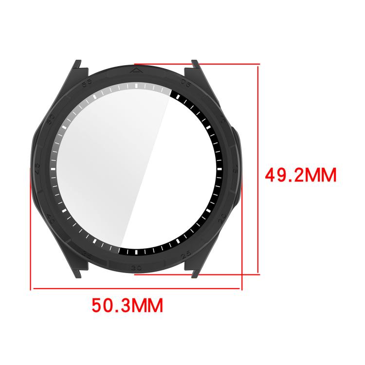 Custodia protettiva per orologio xDfind con pellicola temperata integrata in PC e scala graduata., For Honor Watch 6 Plus / Watch 6