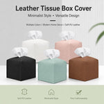 Scatola porta fazzoletti in similpelle antipolvere, Square, Oblong