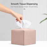 Scatola porta fazzoletti in similpelle antipolvere, Square, Oblong