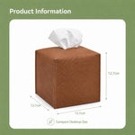 Scatola porta fazzoletti in similpelle antipolvere, Square, Oblong