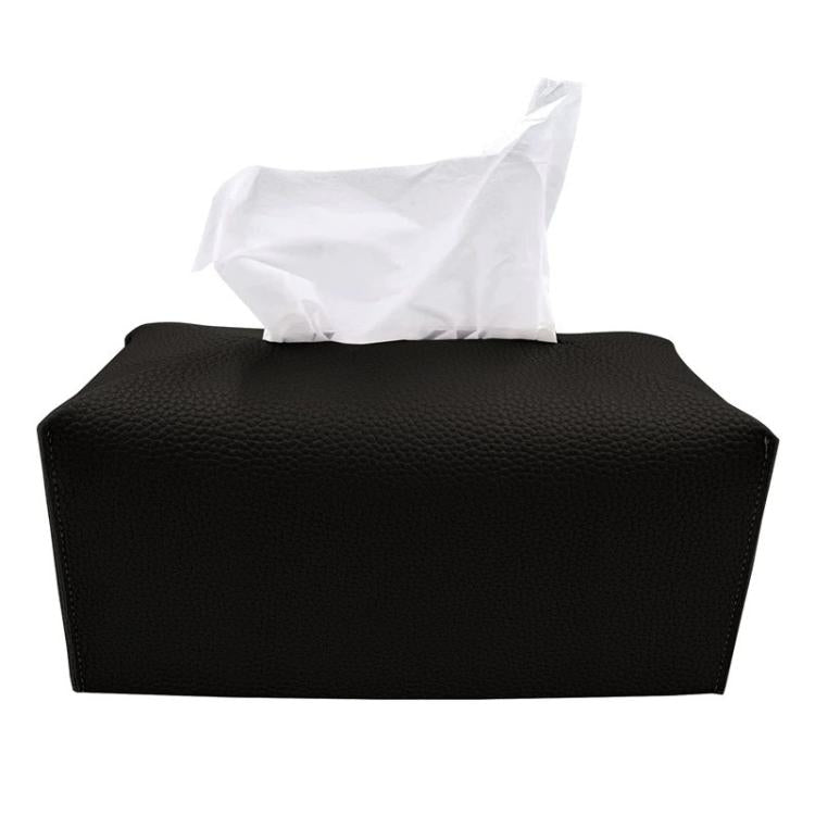 Scatola porta fazzoletti in similpelle antipolvere, Square, Oblong