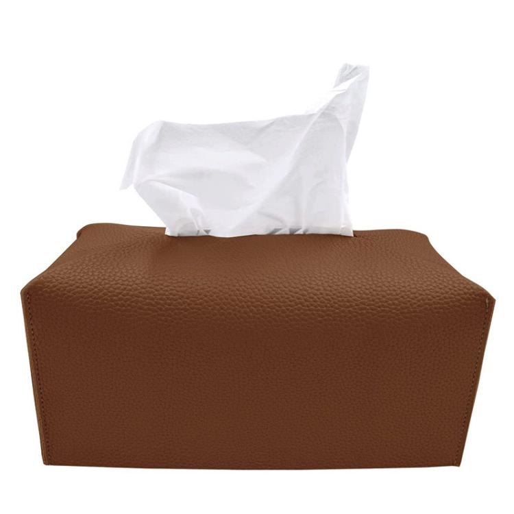 Scatola porta fazzoletti in similpelle antipolvere, Square, Oblong