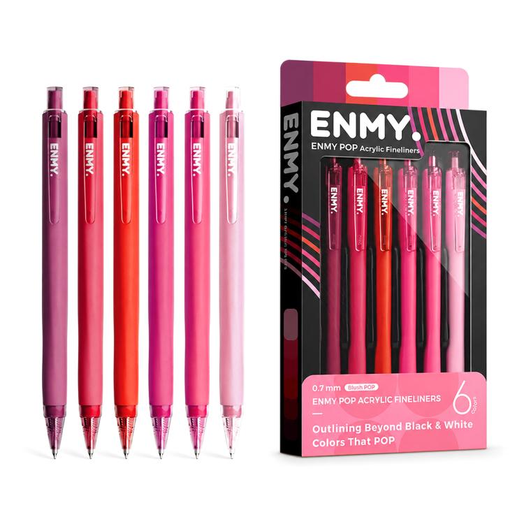 ENMY 6 PEZZI/Scatola Penna a gel colorata lavabile in acrilico POP
