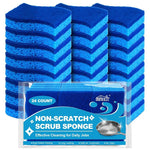 Confezione da 24 spugne abrasive a forma di S in cellulosa di polpa di legno blu, 11x7x2cm