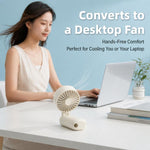 Mini ventilatore pieghevole con clip per ombrello ricaricabile portatile
