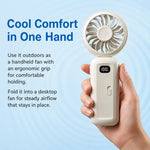 Mini ventilatore pieghevole con clip per ombrello ricaricabile portatile