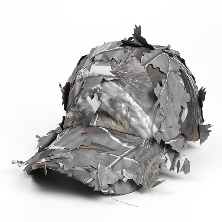Cappellino da baseball con visiera parasole e fantasia mimetica a foglie per allenamento all'aperto., Dome Cap