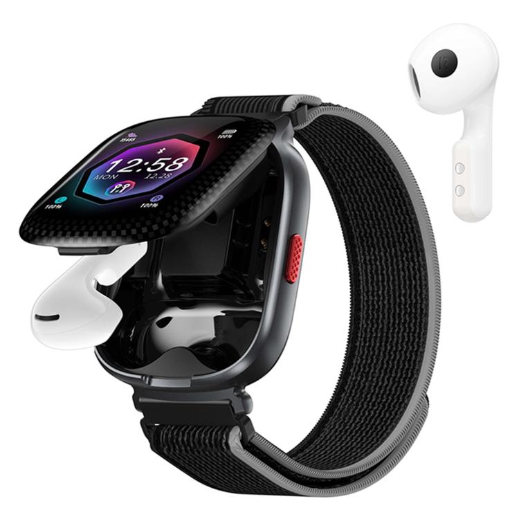 D22 Cuffie TWS 2 in 1 Smartwatch, supporto per chat AI e traduzione intelligente, Nylon  Strap, Silicone Strap