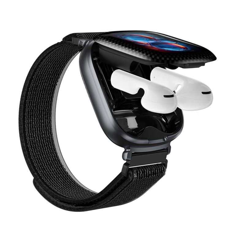 D22 Cuffie TWS 2 in 1 Smartwatch, supporto per chat AI e traduzione intelligente, Nylon  Strap, Silicone Strap