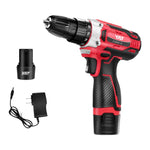 Trapano avvitatore elettrico a batteria YAT D3303-9, con batteria al litio, ideale per legno, plastica e metallo.