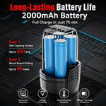 Trapano avvitatore elettrico a batteria YAT D3303-9, con batteria al litio, ideale per legno, plastica e metallo.