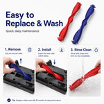Spazzola di ricambio a doppio rullo con setole per pulitore per pavimenti bagnati, Bristle Rollers Brush