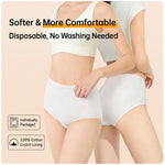 Confezione da 5 pezzi di mutande monouso da donna in cotone sterilizzato con cavallo basso., M, L, XL, XXL, XXXL