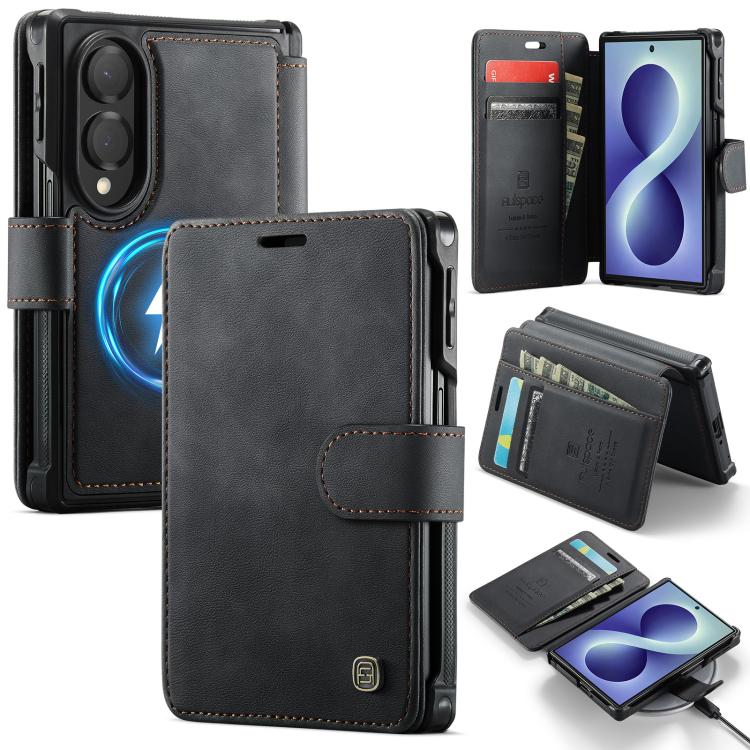 Custodia per telefono AutSpace A15 con chiusura magnetica in pelle vegana per
