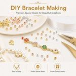 100 pezzi/confezione Perline distanziatrici rotonde placcate oro per la creazione di gioielli fai da te, finitura liscia, foro dritto, 2mm Hole 0.8mm, 2.5mm Hole 1.0mm, 3mm Hole 1.2mm, 3mm Hole 1.5mm