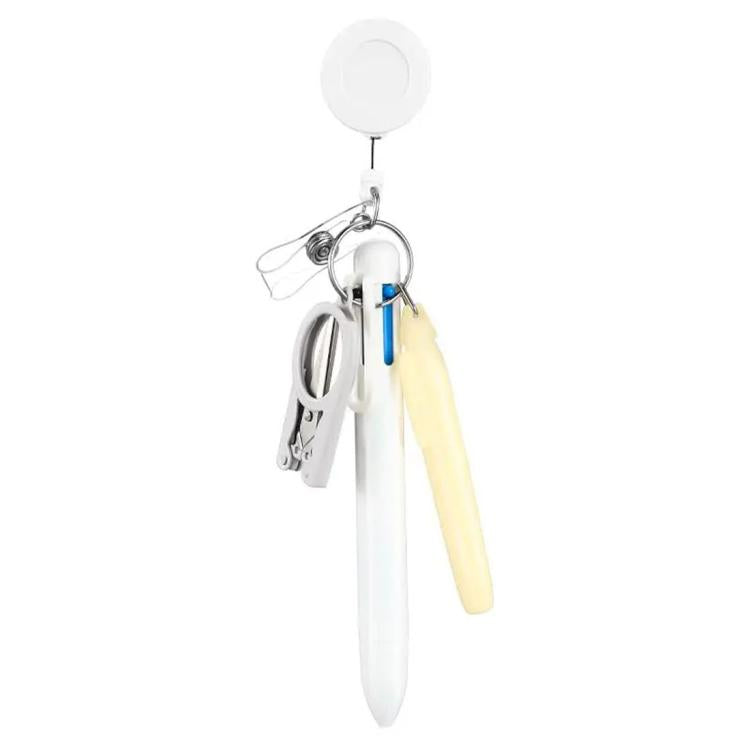 Set di penne per infermieri in stile macaron con portabadge retrattile