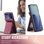 Custodia AutSpace A02 con doppia fibbia magnetica e protezione RFID per Galaxy Z