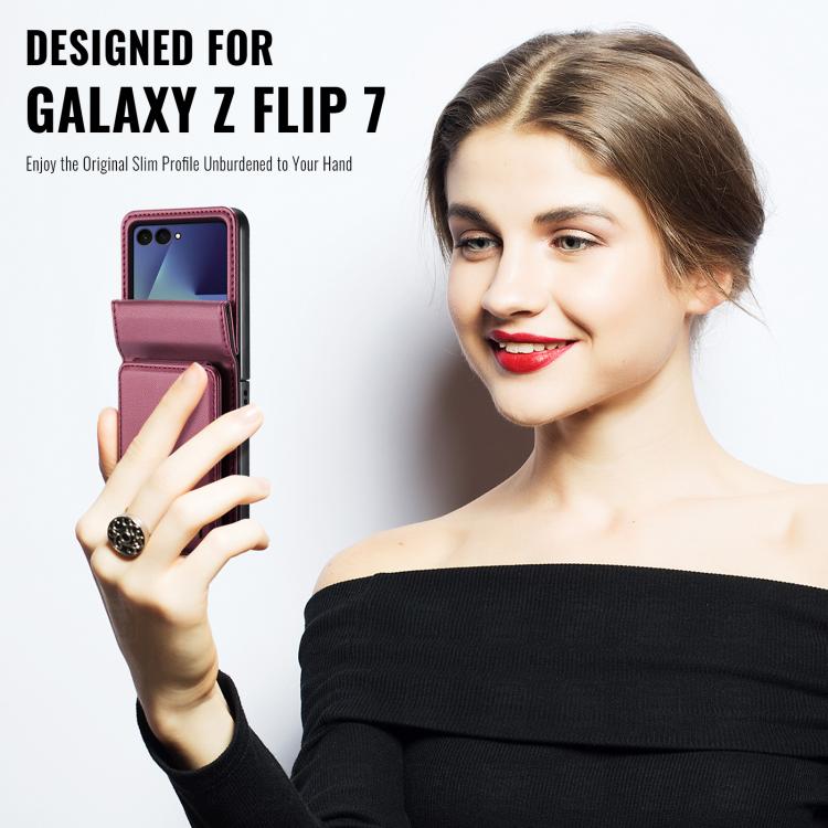 Custodia AutSpace A02 con doppia fibbia magnetica e protezione RFID per Galaxy Z