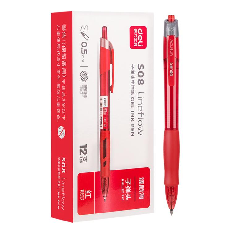 Set da 12 penne gel retrattili con punta da 0,5 mm per una scrittura fluida.