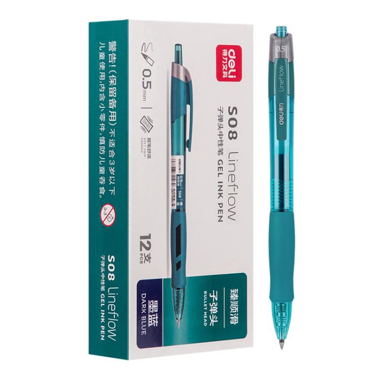 Set da 12 penne gel retrattili con punta da 0,5 mm per una scrittura fluida.