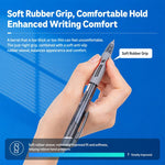 Set da 12 penne gel retrattili con punta da 0,5 mm per una scrittura fluida.