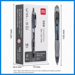 Set da 12 penne gel retrattili con punta da 0,5 mm per una scrittura fluida.