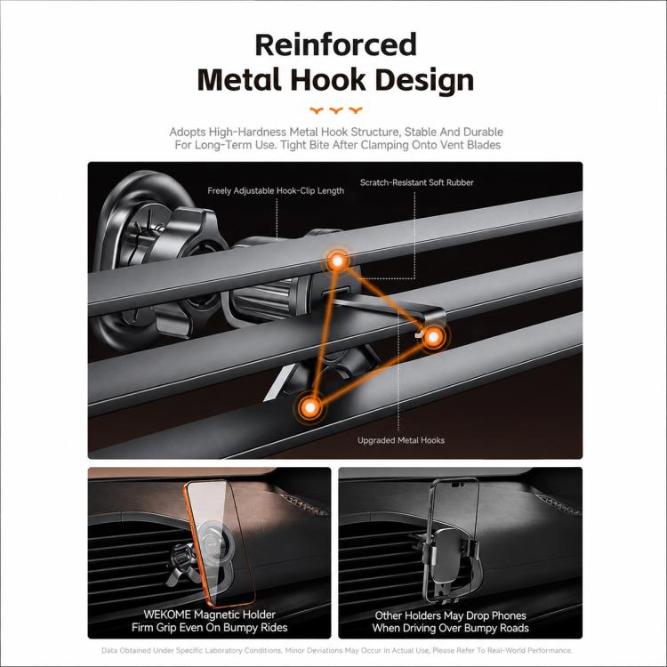 Supporto magnetico per telefono da auto WK WP-S67 K-Captain LumiGo per bocchetta dell'aria, WP-S67