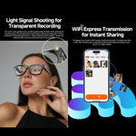 Occhiali intelligenti W610T con intelligenza artificiale, fotocamera HD da 8 MP, chiamate Bluetooth, registrazione video, trasmissione Wi-Fi e assistente vocale AI., Anti Blue Light Lens, Sunglasses, Photochromic
