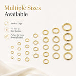 Confezione da 100 anelli di congiunzione aperti per la creazione di gioielli fai da te., Flat-Cut Loop 0.5x3mm, Flat-Cut Loop 0.5x4mm, Flat-Cut Loop 0.6x3.5mm, Flat-Cut  Loop 0.7x4mm